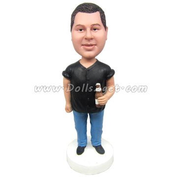 Beer Male Bobblehead doll / Beer Male Custom Made Cake Topper