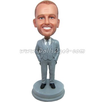 groomsmen in suit bobble head