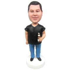 Beer Male Bobblehead doll / Beer Male Custom Made Cake Topper