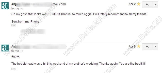 Custom bobbleheads Testimonials