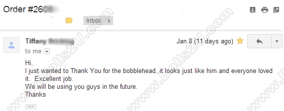 Custom bobbleheads Testimonials